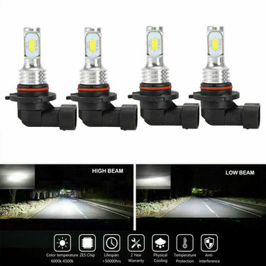 LED Headlight + Fog Light Bulbs Combo for Chevy Silverado 1500 2500 HD 2004-2006